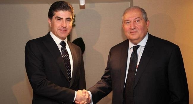 سه‌رۆكى هه‌رێمى كوردستان و سه‌رۆكى ئه‌رمه‌نستان كۆبوونه‌وه‌