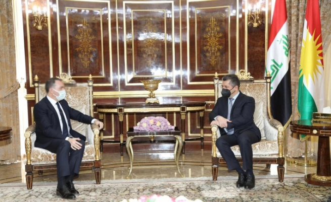 سەرۆکى حکوومەتی هەرێمى کوردستان پێشوازی لە باڵیۆزی تورکیا لە عێراق دەکات