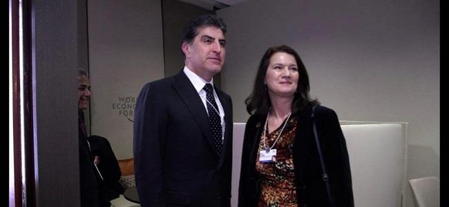 سه‌رۆكى هه‌رێمى كوردستان له‌گه‌ڵ وه‌زیرى ده‌ره‌وه‌ى سوێد كۆبووه‌وه‌