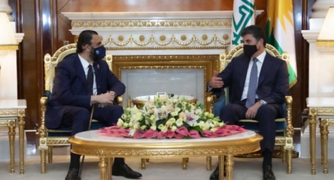 نێچیرڤان بارزانی پێشوازی له‌ شێخ نه‌هرۆ که‌سنه‌زانی کرد