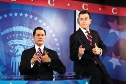 په‌رده‌ له‌سه‌ر په‌یكه‌ری له‌ مۆم دروستكراوی ستیڤن كۆلبێرت، لادرا