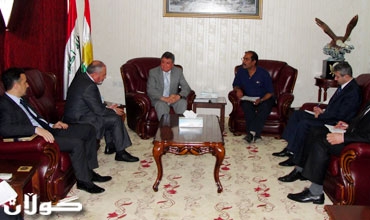 وه‌زیری شاره‌وانی و گه‌شتوگوزار پێشوازی له‌ بالیۆزی وڵاتی رۆمانیا له‌ عێراق ده‌كات