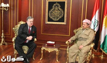 سه‌رۆكی هه‌رێمی كوردستان پێشوازی له‌ كونسوڵی گشتی پێشوو و نوێی به‌ریتانیا له‌ هه‌رێمی كوردستان ده‌كات