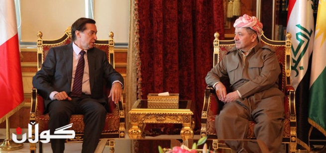 سه‌رۆكی هه‌رێمی كوردستان پێشوازی له‌ باڵیۆزی فه‌ره‌نسا له‌ عیراق ده‌كات