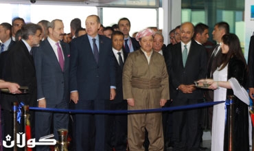 سەرۆك بارزانی و ئه‌ردوگان فڕۆكه‌خانه‌ی نێوده‌وڵه‌تی هه‌ولێریان كرده‌وه‌