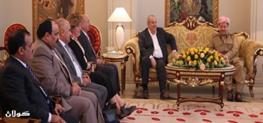 سه‌رۆكی هه‌رێمی كوردستان پێشوازی له‌ شاندێكی باڵای لیستی ئه‌لئێراقیه ده‌كات