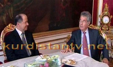 سه‌رۆكى نه‌مسا له‌ كۆشكى كۆمارى پێشوازى له‌ سه‌رۆكى هه‌رێمی كوردستان كرد