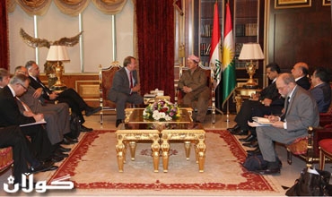 سەرۆكی هه‌رێمی كوردستان پێشوازی لە شاندێكی پەرلەمانی یەكێتی ئەوروپا دەكات