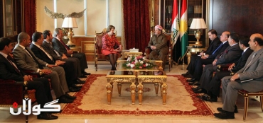 سه‌رۆكی هه‌رێمی كوردستان پێشوازی له‌ شاندێكی ئه‌نجومه‌نی بازرگانی عیراق _ به‌ریتانیا ده‌كات