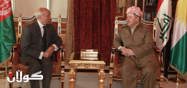 سەرۆكی هەرێمی كوردستان پێشوازی لە بالیۆزی ئەفغانستان لە عێراق دەكات