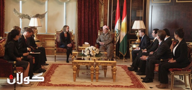 سه‌رۆكی هه‌رێمی كوردستان پێشوازی له‌ شاندێكی قوتابیانی زانكۆكانی ئه‌ڵمانیا و نه‌مسا ده‌كات