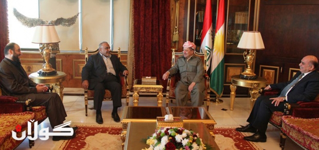 سه‌رۆكی هه‌رێمی كوردستان پێشوازی له‌ د. عادل عه‌بدولمه‌هدی و سه‌ید موحسین ئه‌لحه‌كیم ده‌كات