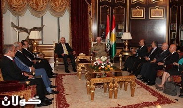 سەرۆكی هەرێمی كوردستان پێشوازی لە سەرۆكی ئەنجومەنی نوێنەرانی عیراقی فیدراڵ و شاندێكی یاوەری دەكات