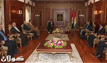 سه‌رۆكی هه‌رێمی كوردستان پێشوازی له‌ به‌رێز محه‌مه‌دی حاجی مه‌حموود و شاندێكی مه‌كته‌بی سیاسی حیزبی سۆسیالیست دیموكراتی كوردستان ده‌كات