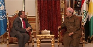 سه‌رۆكی هه‌رێمی كوردستان له‌گه‌ڵ نوێنه‌ری تایبه‌تی نه‌ته‌وه‌ یه‌كگرتووه‌كان له‌ عێراق کۆبۆوه