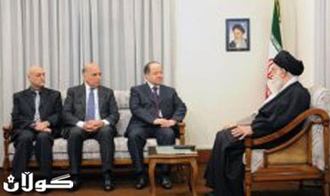 سه‌رۆكی هه‌رێمی كوردستان له‌گه‌ڵ رێبه‌ری كۆماری ئیسلامی ئێران كۆبۆوه‌