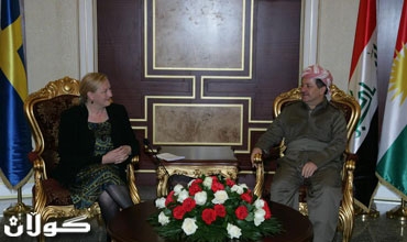 سەرۆكی هه‌رێمی كوردستان پێشوازی لە وەزیری بازرگانی سوید دەكات