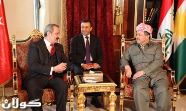 سه‌رۆكى هه‌رێمی كوردستان پێشوازی له‌ وه‌زیرى ئابوورى ده‌ره‌وه‌ی كۆمارى توركیا ده‌كات