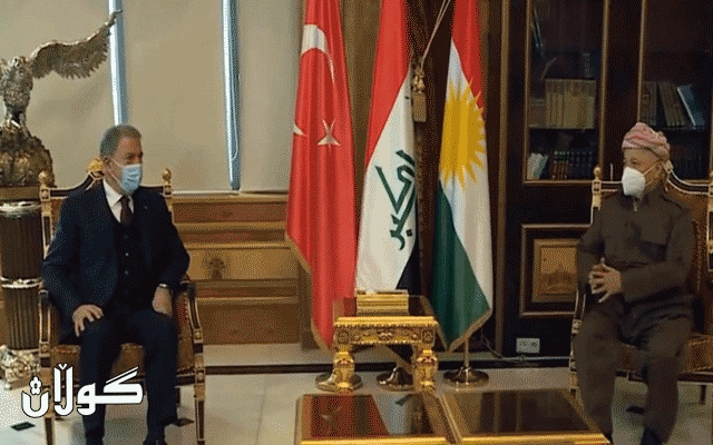  سەرۆك بارزانی و وەزیری بەرگری توركیا كۆبوونەوە