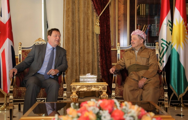 سەرۆكی هەرێمی كوردستان پێشوازی لە باڵیۆزی بریتانیا لە عێراق دەكات