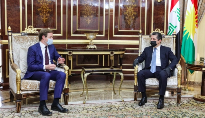 سەرۆکی حکوومەتی هەرێمی کوردستان پێشوازی لە باڵوێزی بەریتانیا لە عێراق کرد