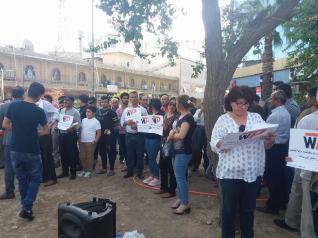 سلێمانی.. دژی بڕیاری ئەنجومەنی ئاسایش و حکوومەتی عێراق خۆپیشاندانی ناڕەزایەتی ئەنجام درا 