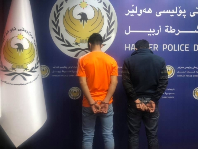 له‌ هه‌ولێر دوو كه‌س به‌هۆى دزییه‌وه ده‌ستگیر كران