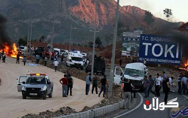 تەقینەوەیەکی گەورە لە نێوان سنوری تورکیا و سوریا روویدا