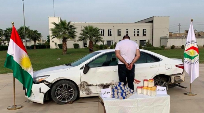 لە هەولێر هێزەکانی ئاسایش تۆمەتبارێکیان بەبڕی 25 کیلۆگرام ماددەی هۆشبەرەوە دەستگیر کرد