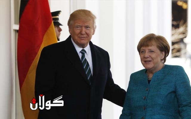 ئەنگێڵا مێرکڵ، سەردانی ئەمریکا کرد و لەگەڵ دۆناڵد ترەمپ‌ی سەرۆکی ئەو وڵاتە کۆ بووەوە.