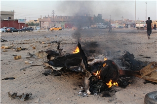 تەقینەوەی ئۆتۆمبێلێكی بۆمبڕێژکراو لە سلێمان بەگ دە کوژراو و برینداری لێکەوتەوە 