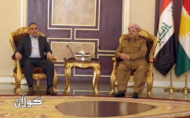   سەرۆک بارزانی و پارێزگار و ئەندامانی ئەنجوومەنی پارێزگای موسەننا کۆبوونەوە