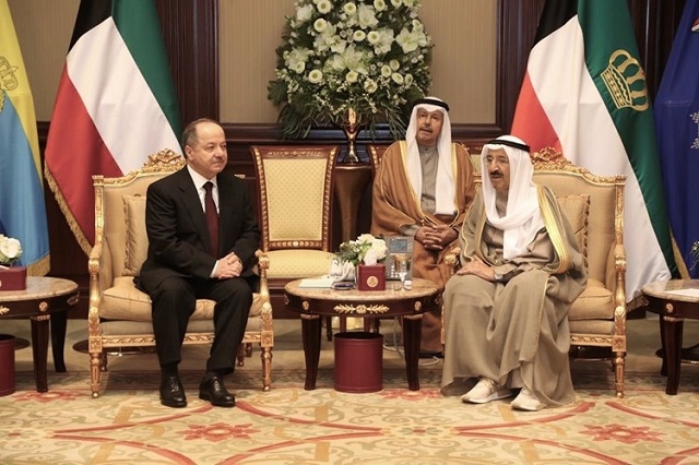 سەرۆك بارزانی لەگەڵ ئەمیری كوێت كۆبۆوە