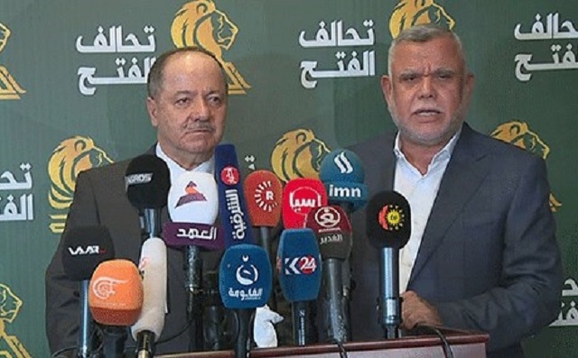 سەرۆک بارزانی و هادی عامری کۆبوونەوە