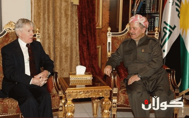  سەرۆك بارزانی و ڕایان كرۆكێر گۆڕانكارییه‌ سیاسی و ته‌ناهییه‌كانی عێراق و ناوچه‌كه‌یان تاوتوێكرد