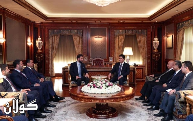 نێچیرڤان بارزانى پێشوازى لە شاندێکى پەرلەمانى لوبنان دەکات