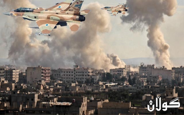  ئیسرائیل لە ئاسمانی لوبنانەوە ژمارەیەک بنکەی سووریا بۆردومان دەکات 