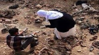یوئێن گۆڕێکی بەکۆمەڵ لە شنگال هەڵدەداتەوە