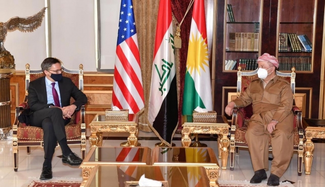 سەرۆك بارزانی پێشوازی لە شاندێكی هاوبەشی كۆشكی سپی و وەزارەتی دەرەوە و وەزارەتی بەرگریی ئەمەریكا دەكات.