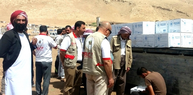  خۆراكی مانگانەی 2033 خێزانی ئاوارەی چیای شنگال دابەش کرا 