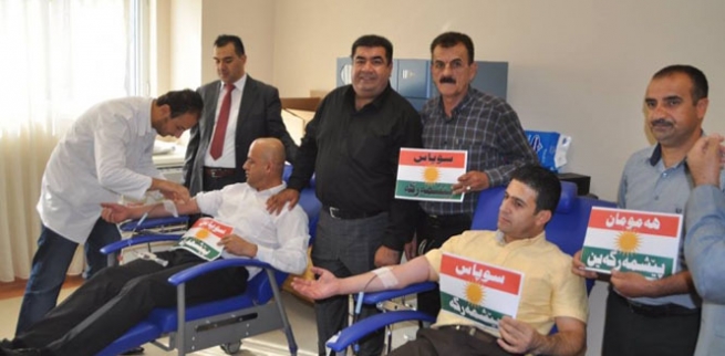 لە سۆران دەیان بتڵ خوێن بە پێشمەرگە بەخشرا 