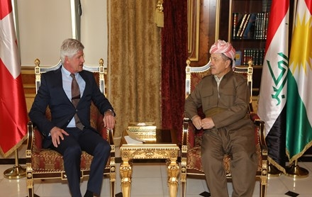 سەرۆكی هەرێمی كوردستان پێشوازی لە باڵیۆزی سویسڕا لە عێراق دەكات 
