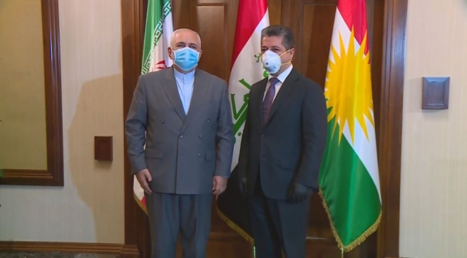 مه‌سرور بارزانی و جه‌واد زه‌ریف پرسه‌كانی نێوان هه‌ولێر و تاران تاوتوێ ده‌كه‌ن‌