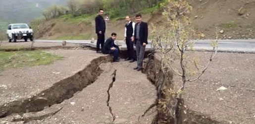 شەقبوونی زه‌وی مەترسی لەسەر ژیانی دانیشتووانی ناحیەی هەڵشۆ دروستکردووە