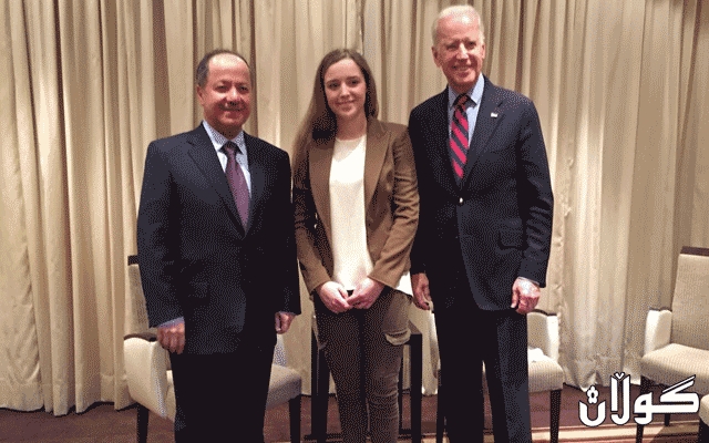 لە پەراوێزی دیداری سەرۆک بارزانی و جۆزێف بایدن لە شوباتی ٢٠١٥