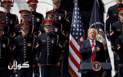  Tiremp hêzekanî le sûriya dekşênêtewe yan peyamêkî le pşit em twîtewe heye?