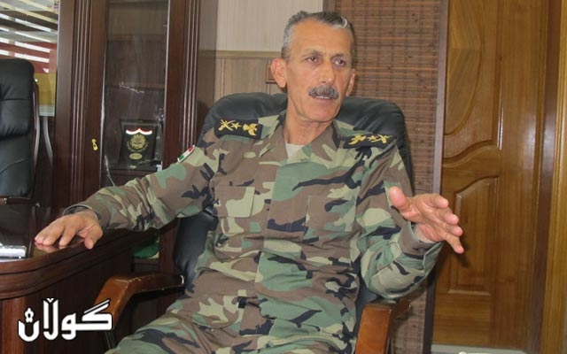 فەریق جەمال ئیمینكی سوپاسالاری هێزی پێشمەرگەی كوردستان بۆ گوڵان: چەكدارانی پەكەكە بۆیان نییە خاكی ئێمە بكەنە گۆڕەپانی شەڕ و رێگە لە ئاوەدانكردنەوەی سەدان گوندی كوردستان بگرن