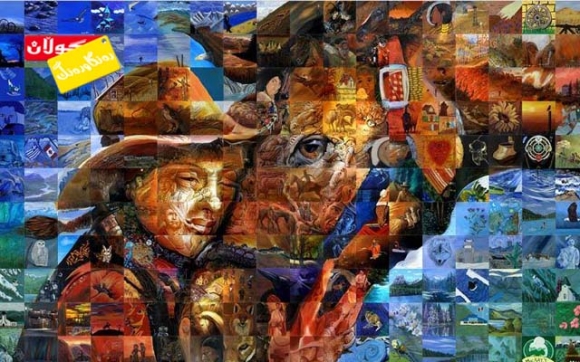 تابلۆیەك (100) وێنەیە!