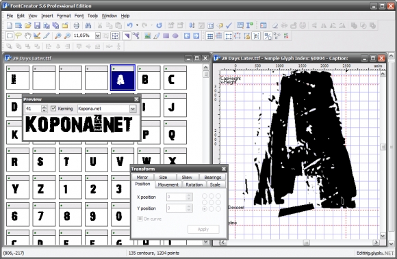 باشترین به‌رنامه‌ بۆ دروست کردن و ده‌ستکاریکردنی فۆنت