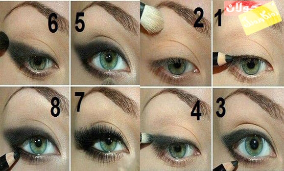 چۆنییەتی ماكیاژ كردنی سێبەری پشت چاوەكان